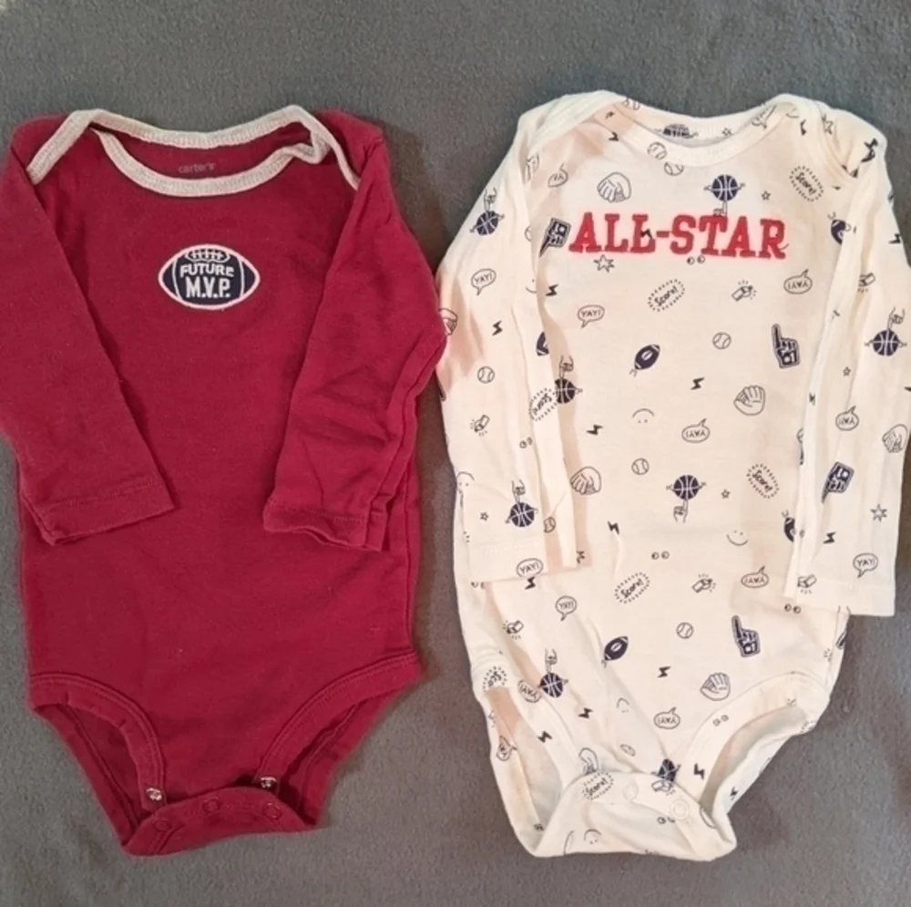 Boys‎ Carter's bodysuit sports football long sleeve size 6 months